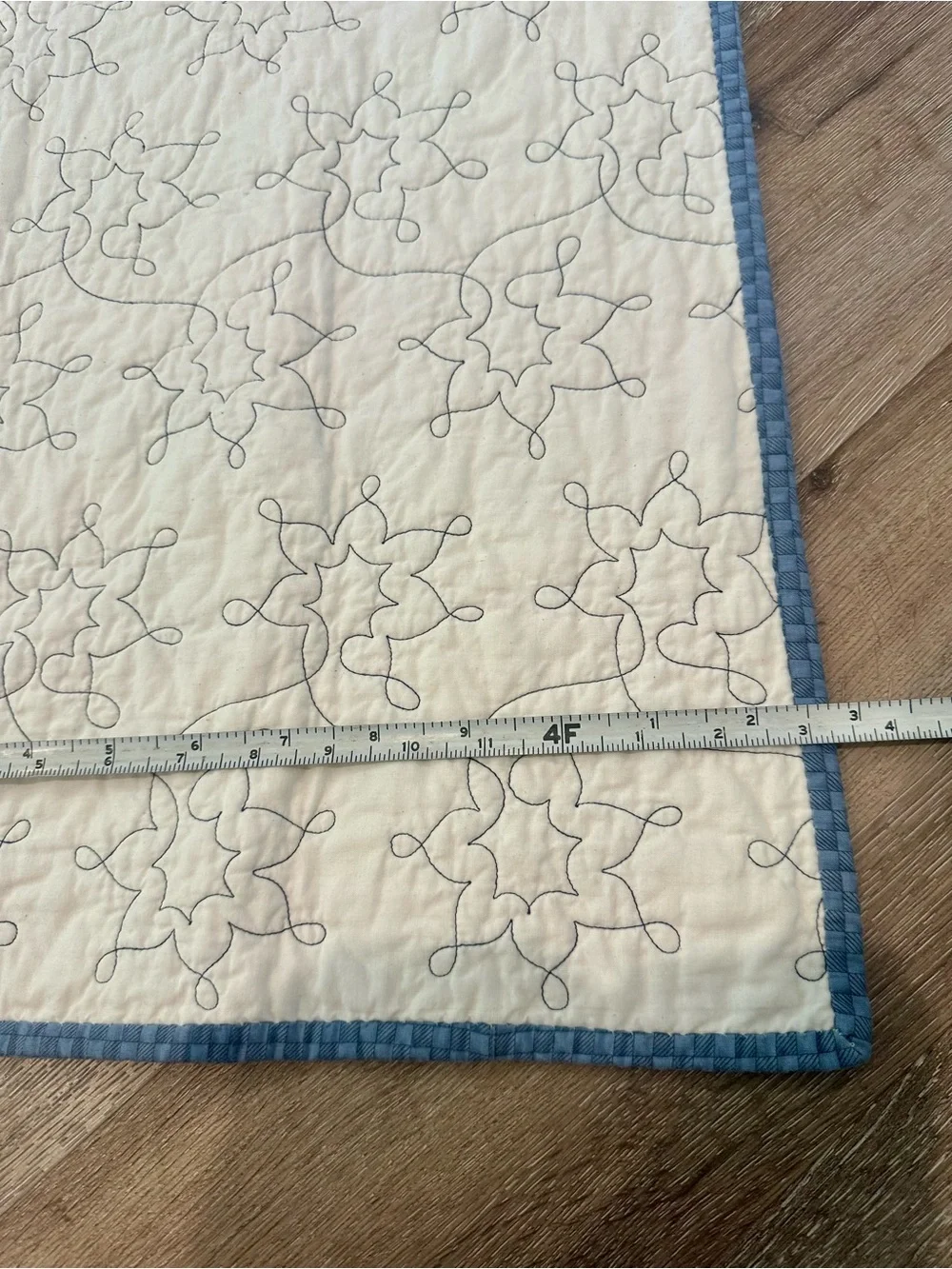 Blue and red Patchwork Quilt -handmade
